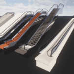 6 Escalator models Revit families.rfa
