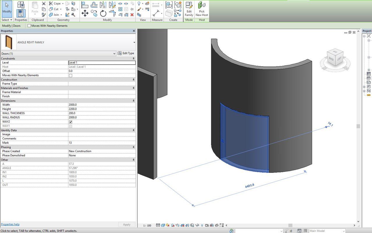 Curved door Revit family.rfa - Image 3