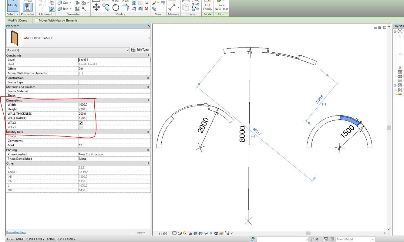 Curved door Revit family.rfa - Image 6