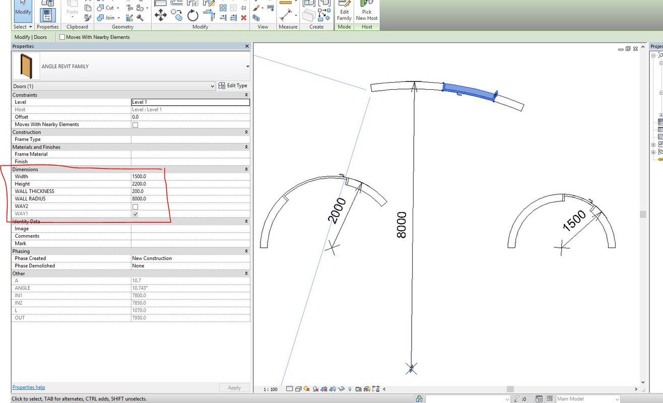 Curved door Revit family.rfa - Image 7