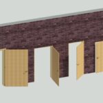 Single door revit family.rfa (3d rotated & full parameter)