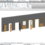Single door with vision panel revit family (3d rotated & full parameter).rfa