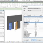 Single door with vision panel revit family (3d rotated & full parameter).rfa