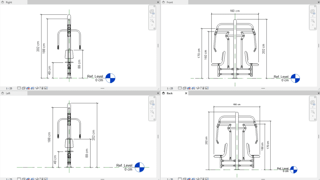 Fitness Chest Press Model Revit File (.rfa) | 3D Revit 2019