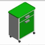 Hospital bed side cabinet.rfa