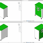 Hospital bed side cabinet.rfa