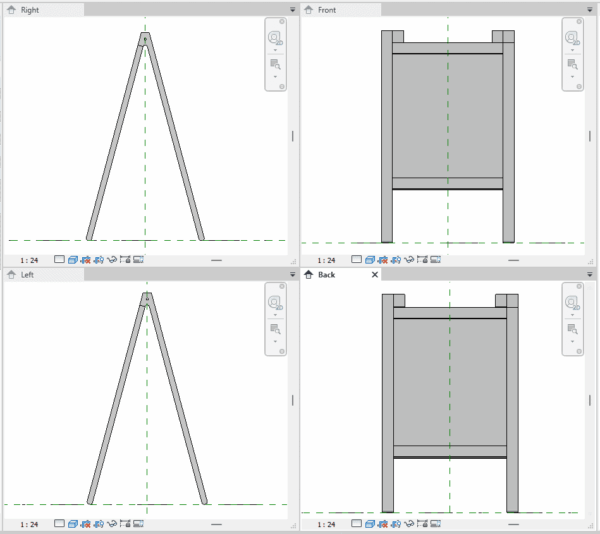 A-Frame Chalkboard Sign Revit Family Sandwich Board BIM Download