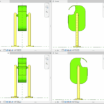 Outdoor Park Litter Bin Dual Post Mounted.rfa