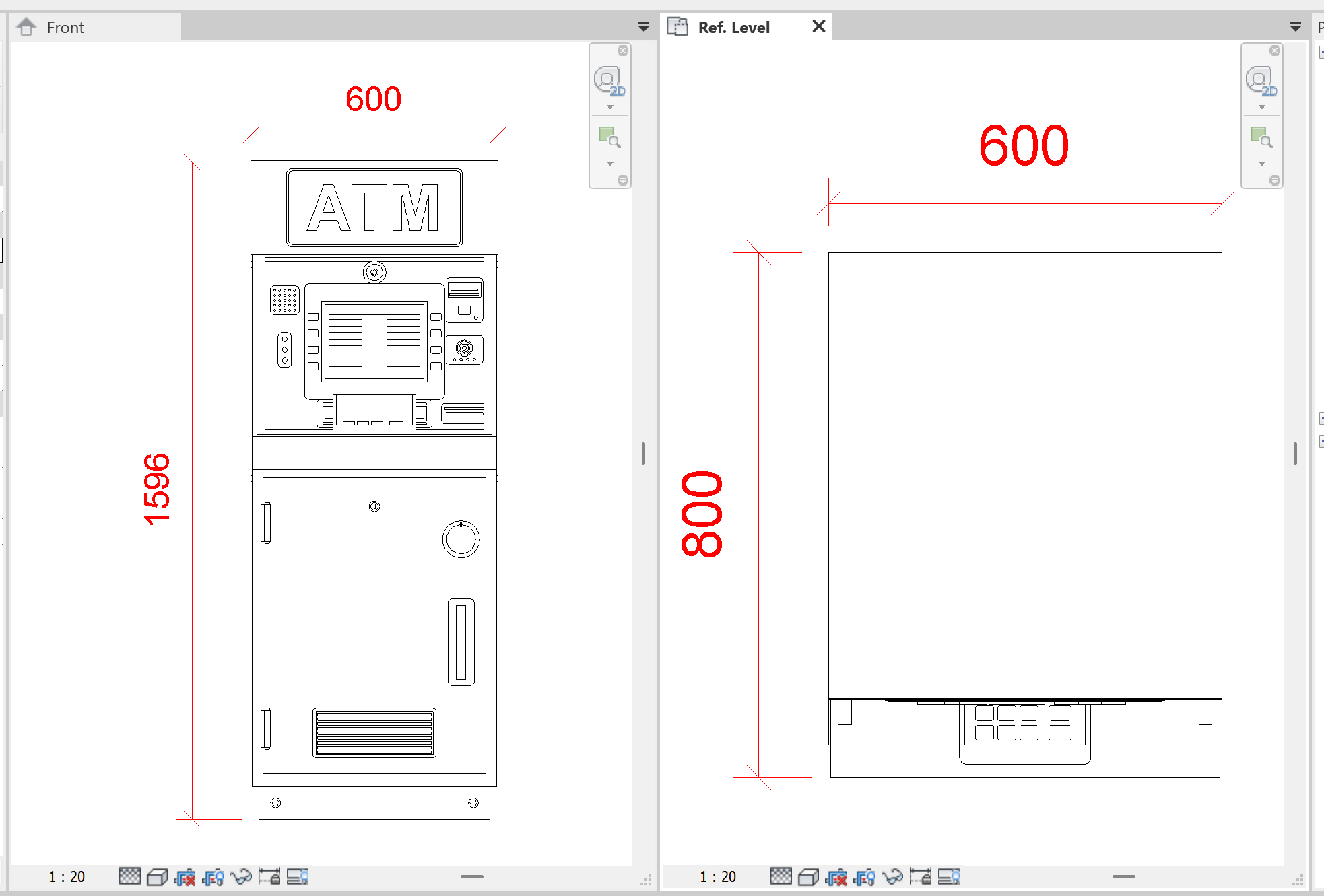 ATM Machine Revit Family - Freestanding Bank ATM (RFA) - Image 2