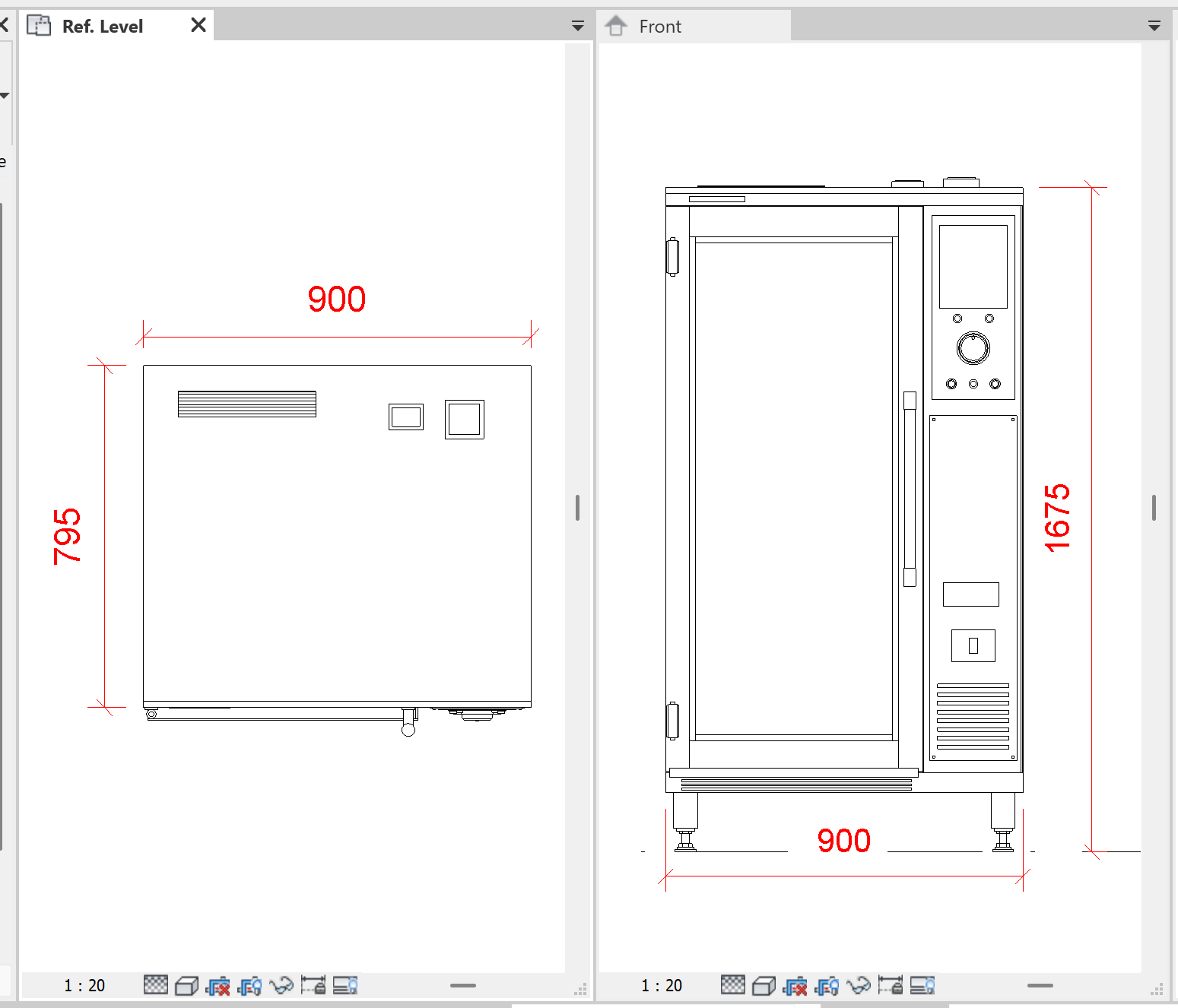 Commercial Combination Oven Revit Family - Combi Steamer Oven (RFA) - Image 2