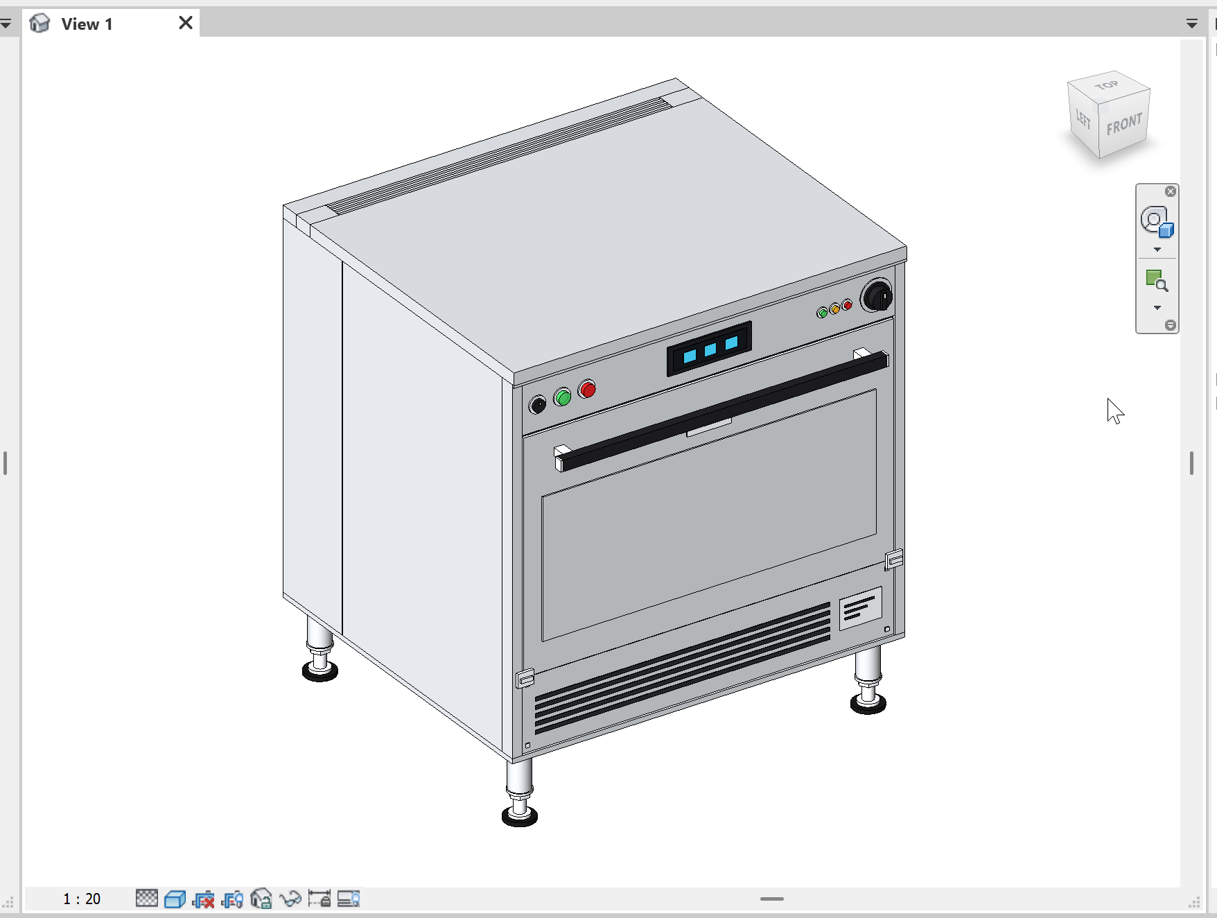 Commercial Dishwasher Revit Family – Heavy-Duty Front-Loading Dishwasher (RFA)