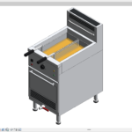 Commercial Fryer Revit Family – Twin Basket Electric Deep Fryer (RFA)