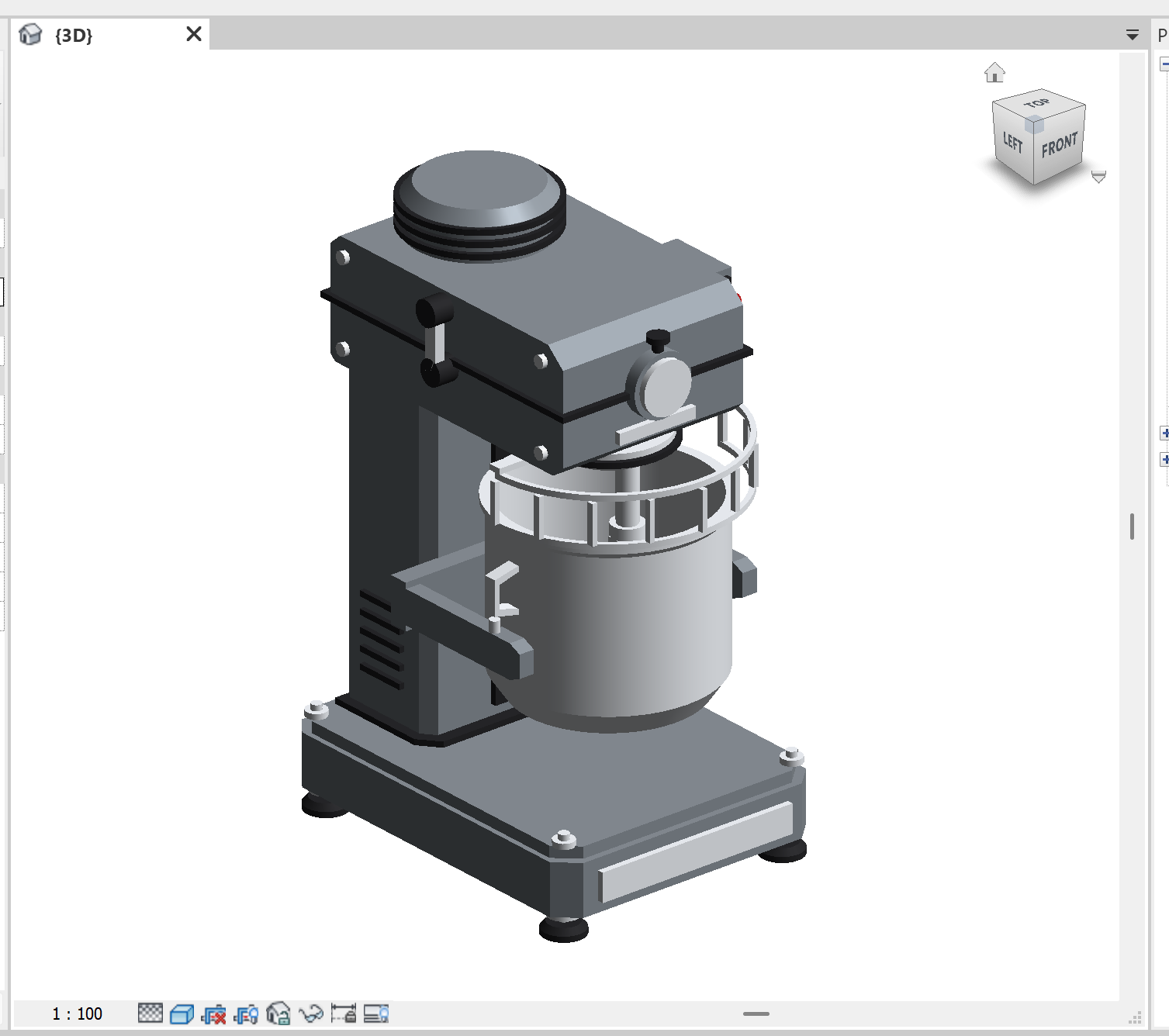 Commercial Planetary Mixer Revit Family - Bakery and Restaurant Mixer (RFA)