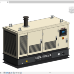 GEN-100kVA Commercial Diesel Generator Revit Family – 100 kVA Genset (RFA)