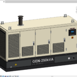 GEN-250kVA Commercial Diesel Generator Revit Family – 250 kVA Genset (RFA)