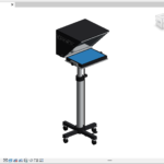 Teleprompter Revit Family – Professional Studio Teleprompter on Stand (RFA)