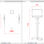 Teleprompter Revit Family – Professional Studio Teleprompter on Stand (RFA)
